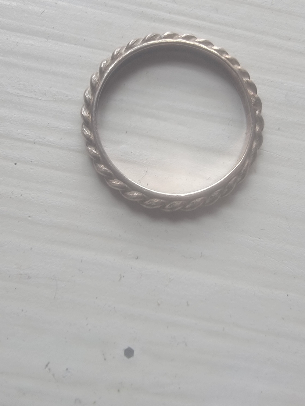 Twisted Rope Sterling Silver Band Ring
